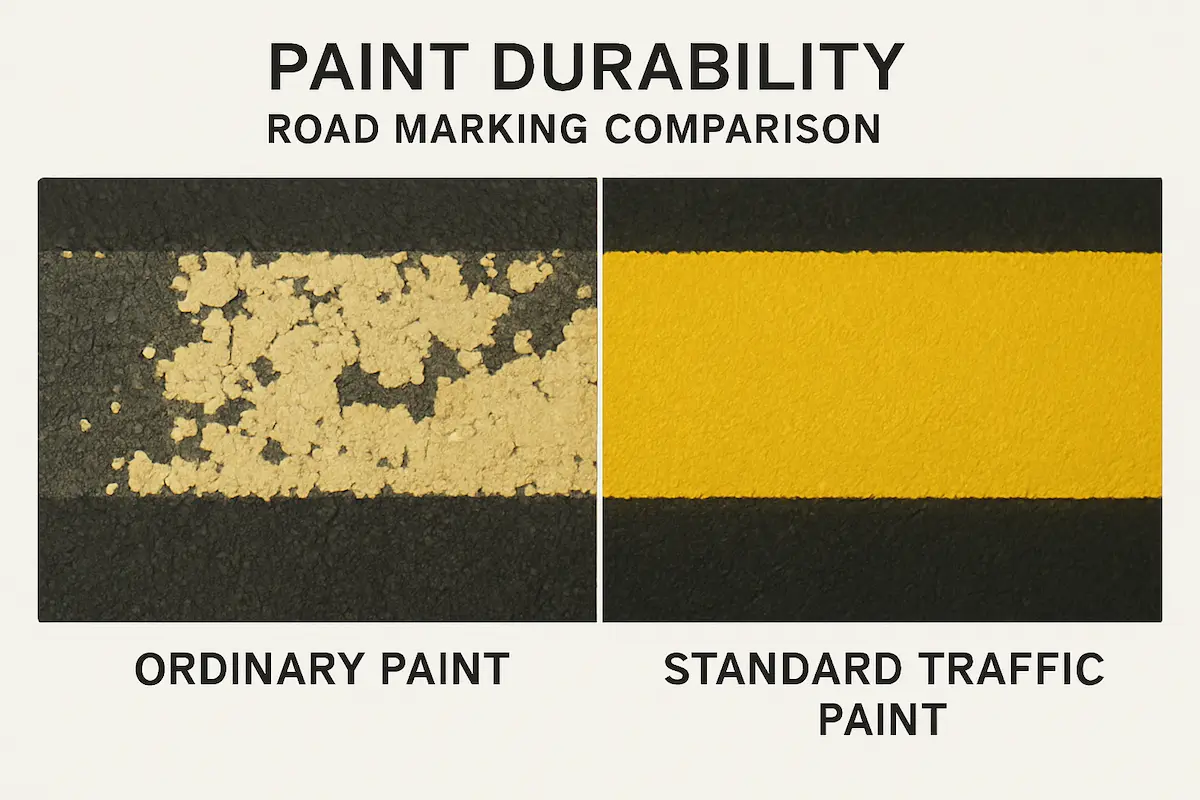 دوام و مقاومت رنگ ترافیکی
