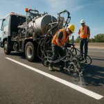 اجرای خط کشی جاده