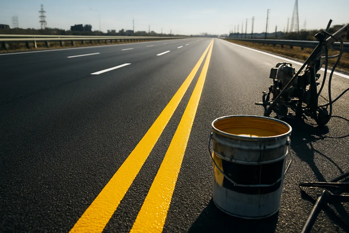 راهنمای جامع خرید رنگ ترافیکی و اجرای خط کشی جاده با ضمانت ماندگاری