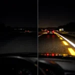 تاثیر گلس بید و دانه شیشه‌ای در بازتاب نور خط کشی جاده در شب